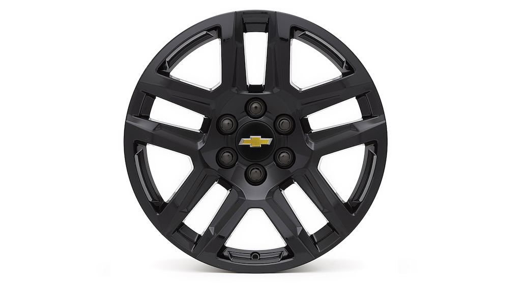Rin en aluminio de 20 pulgadas en negro de 6 brazos para tu camioneta Chevrolet Silverado Turbo 2025