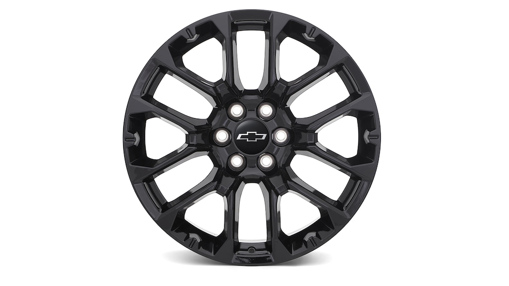 Rin en aluminio de 22 pulgadas en negro con 6 brazos para tu camioneta Chevrolet Silverado Turbo 2025