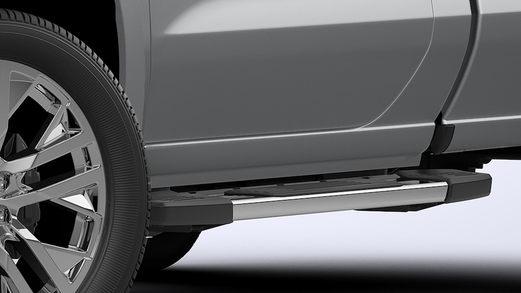 Estribos rectangulares 6 pulgadas cromados para Chevrolet Silverado Turbo 2025, camioneta de trabajo